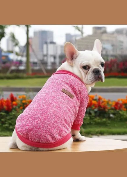 Кофта для собак та котів Bright Pink ряба яскраво-рожева A: 25 см B: 34 см C: 20 см 7099 Ecotoys (276394209)