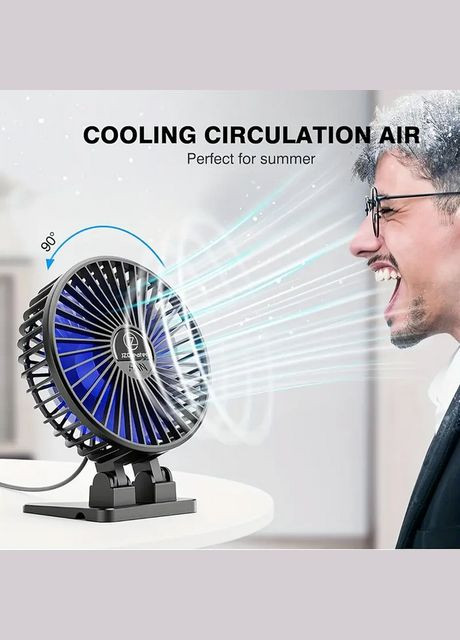 Настільний вентилятор від USB 3 швидкості ZLS-USB77 синій No Brand (316714918)