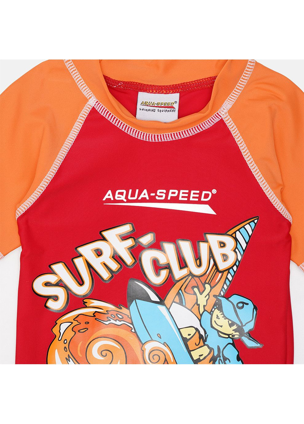 Футболка для плавания SURF-CLUB T-SHIRT 2021 383-31 104 см Красный/Оранжевый Aqua Speed (333959883)