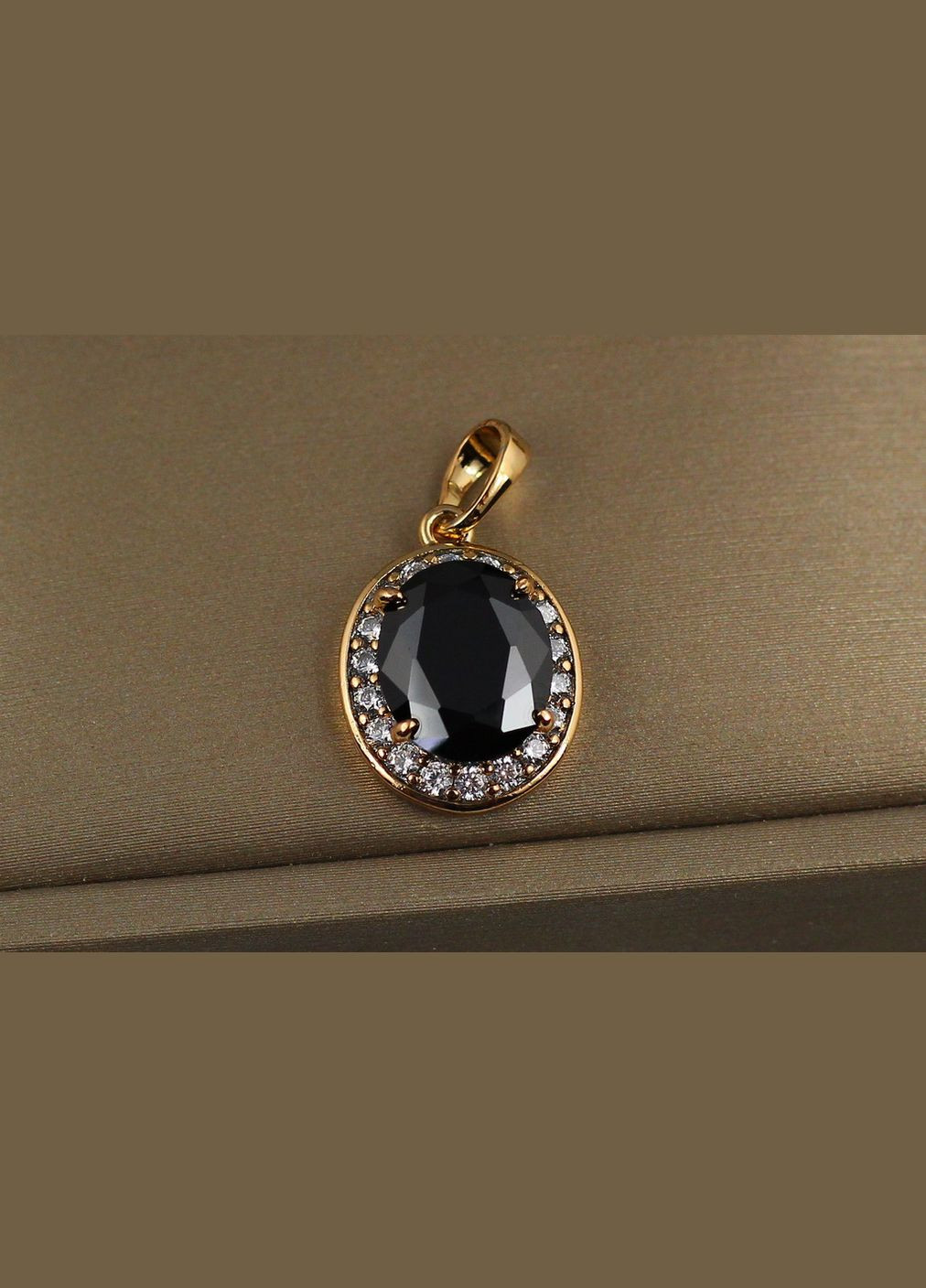 Кулон малинки чорний камінь 1.7 см золотистий Xuping Jewelry (316432924)