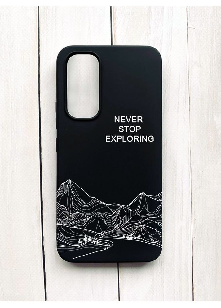 Матовий чорний чохол на Samsung Galaxy A54 5G (A546) Мандруй (принт 407) Creative (356122841)