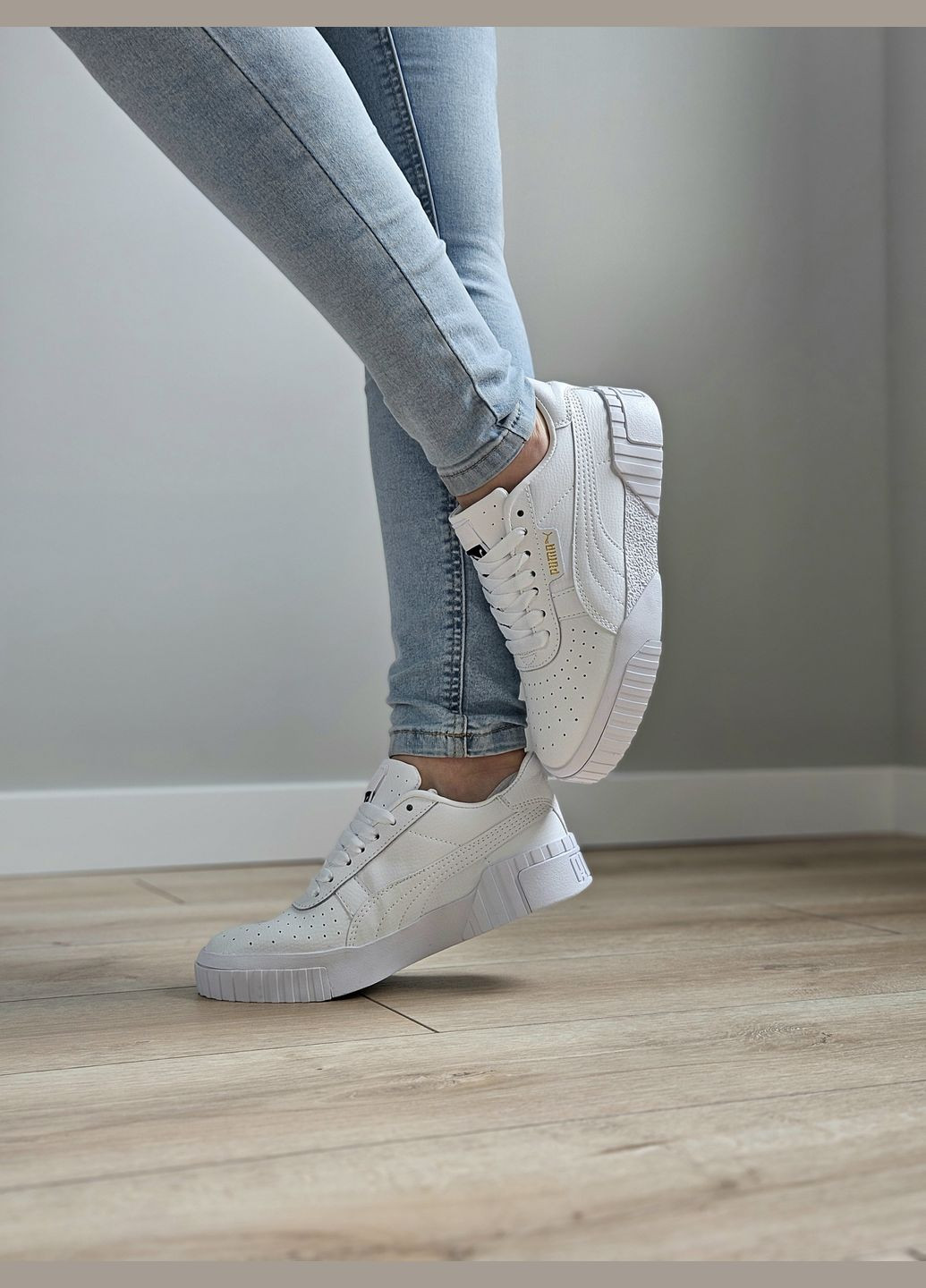 Кроссовки женские Puma Cali Bold white | Пума белые No Brand белые демисезоны (307397758)