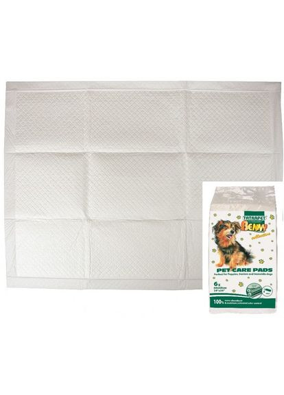 Одноразові пелюшки для собак 60х60 см BENNY 6 шт/уп (8585027981508) TATRAPET (307494709)