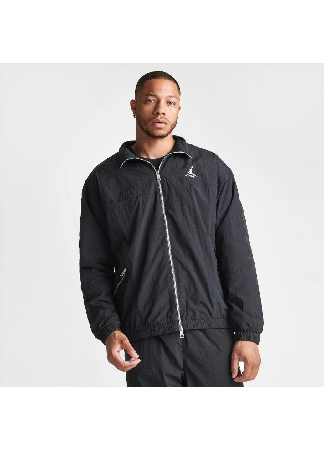 Чорна куртка чоловіча essentials warmup full-zip jacket black Air Jordan