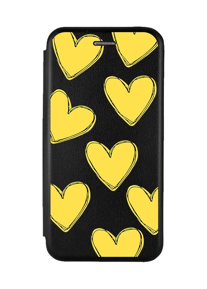 Чехол-книжка с рисунком для Xiaomi Redmi Note 11T:: Сердечка желтые (принт 259) G-Case (360705476)