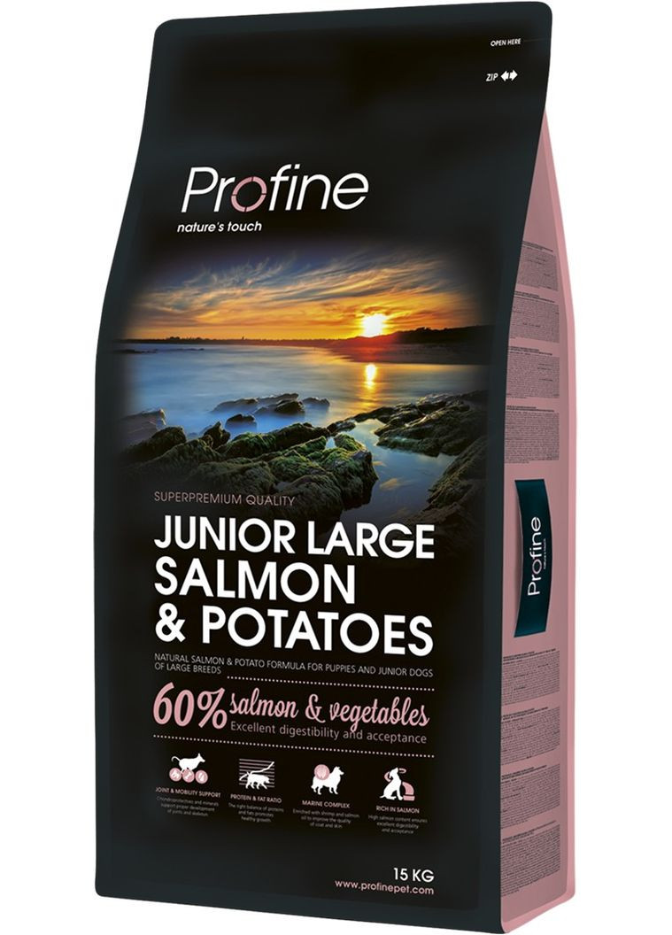 Корм для цуценят Junior Salmon & Potatoes 15 kg (д/цуценят та юніорів великих порід) Profine (293408209)