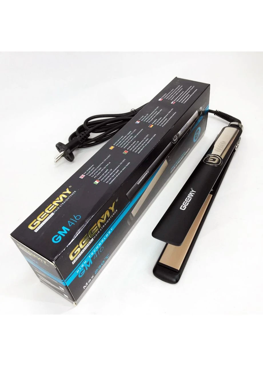 Выпрямитель-утюжок для волос GM-416. Цвет: черный Gemei (391644620)