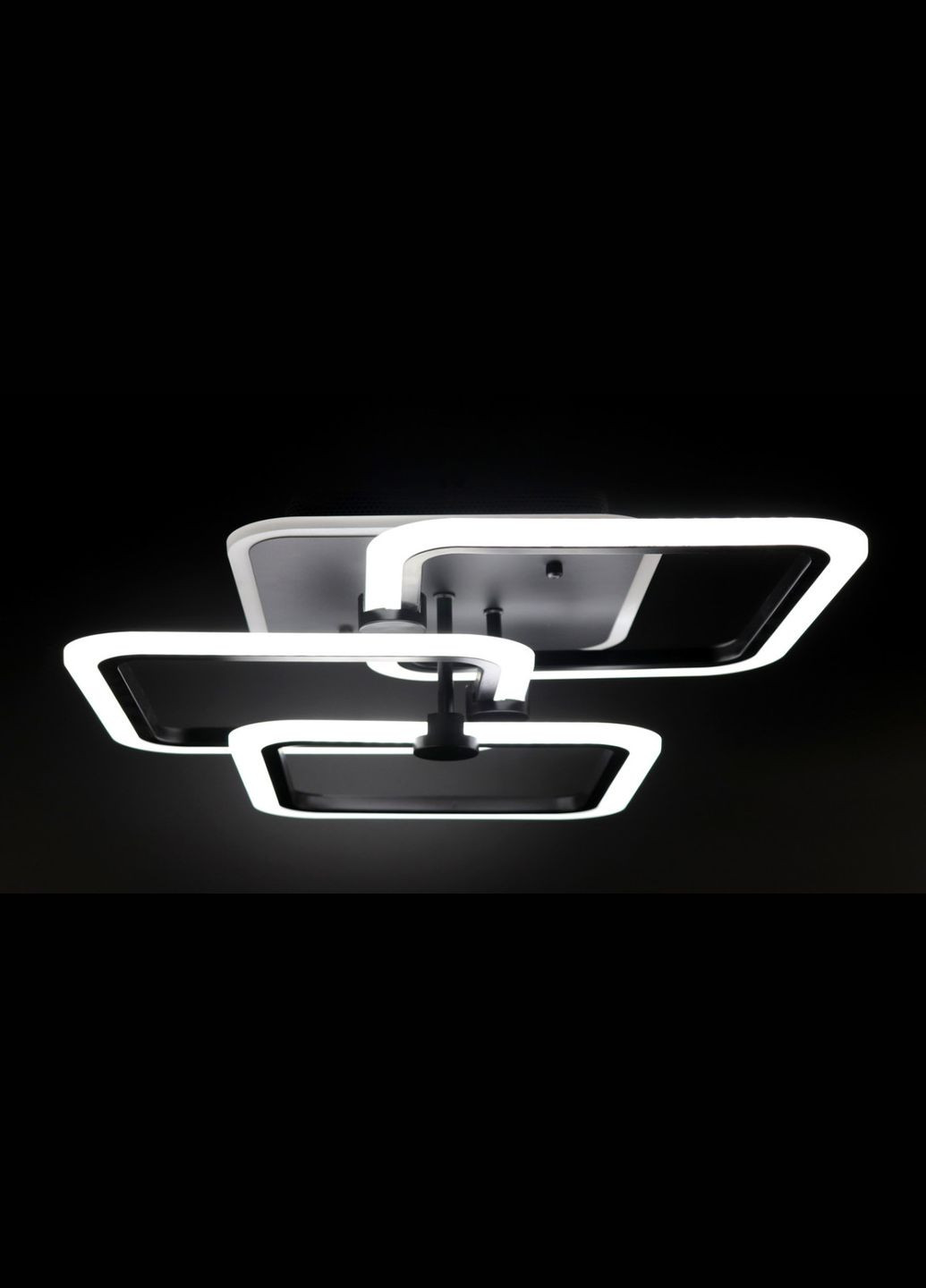 Люстра светодиодная потолочная LED светильник для квартиры на потолок лэд с пультом 25768 Черный 13х45х53 см. Sunnysky (364755575)