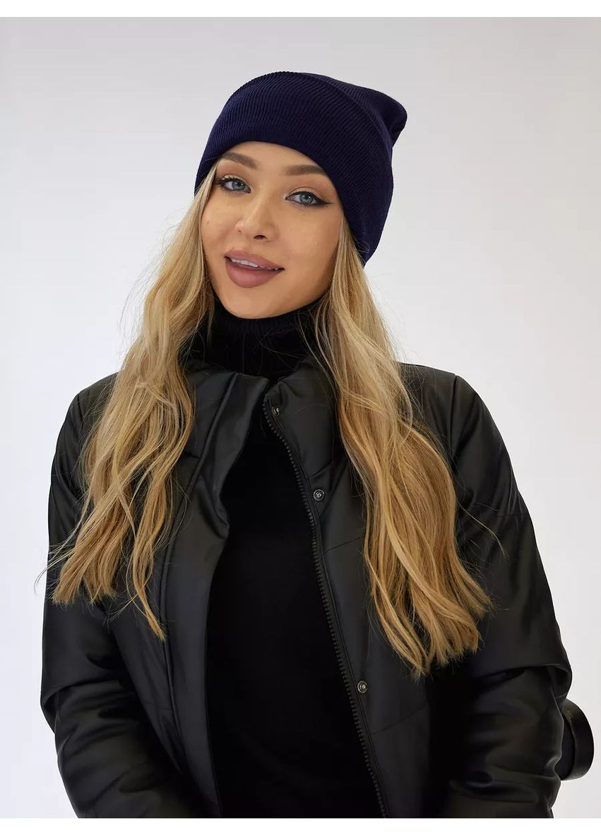 Молодежная двухслойная шапка бини Шорт No Brand Шапка біні шорт лопата (341083833)