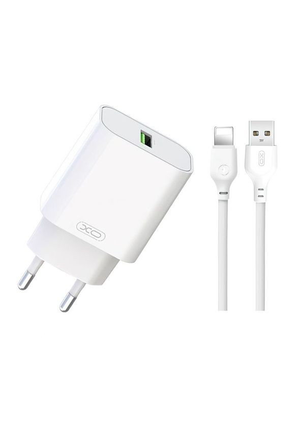 Сетевое зарядное устройство L103 адаптер QC3.0/18W + Lightning white XO (333827866)