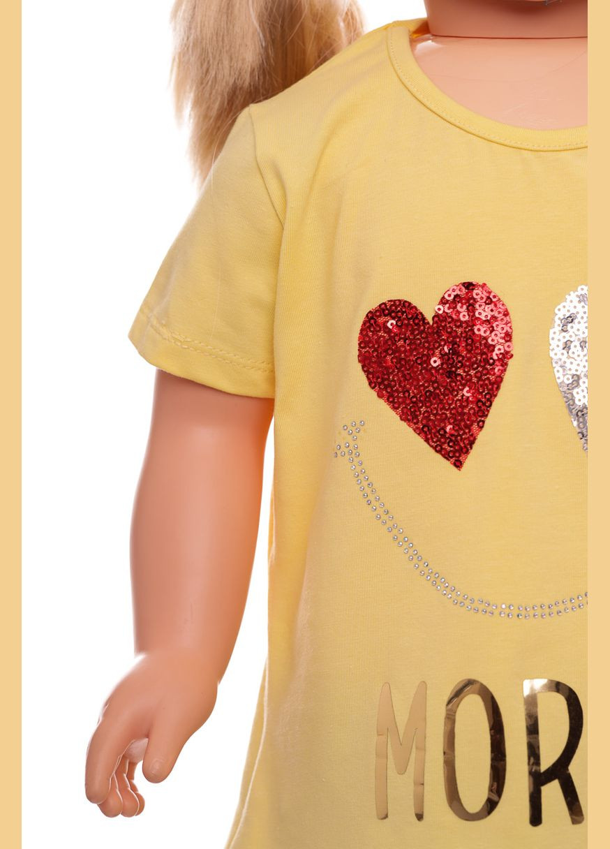 Жовтий літній туніка з лосинами трикотажні more жовтий 98 см (30512) BABYKROHA