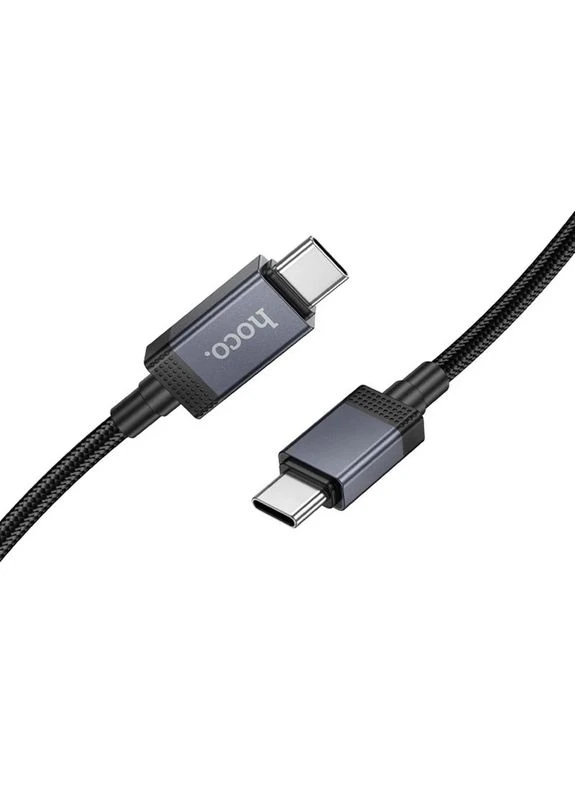 Дата кабель Hoco Type-C to Type-C 60W TPE + нейлон 1 м черный No Brand X118 Generous (402118877)