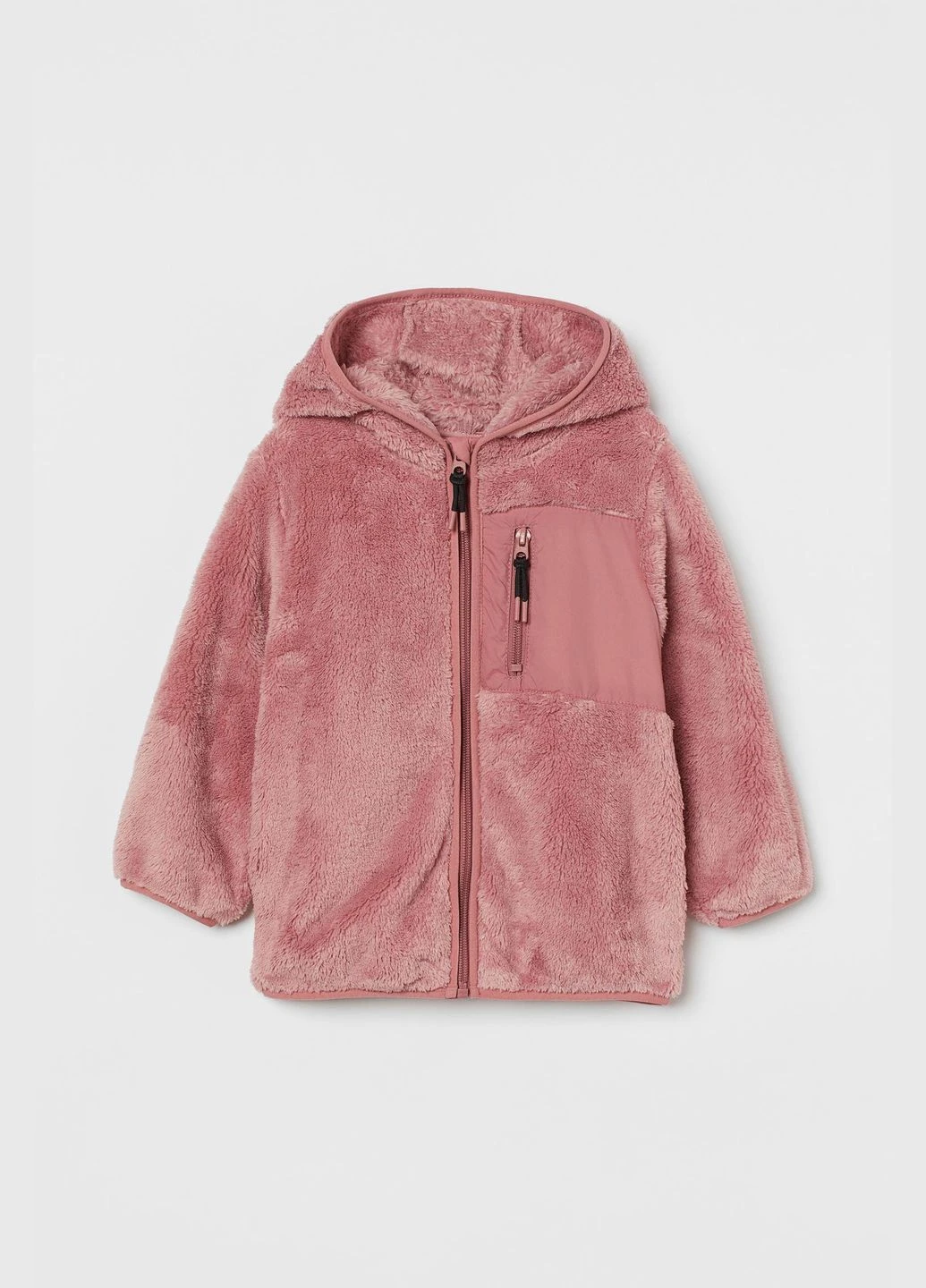 Толстовка фліс,блідо-рожевий, H&M (301024515)