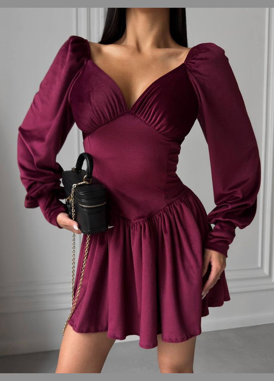 Женский комбинезон FINO Mode комбинезон-шорты бордовый деловой, кэжуал, коктейльный, вечерний