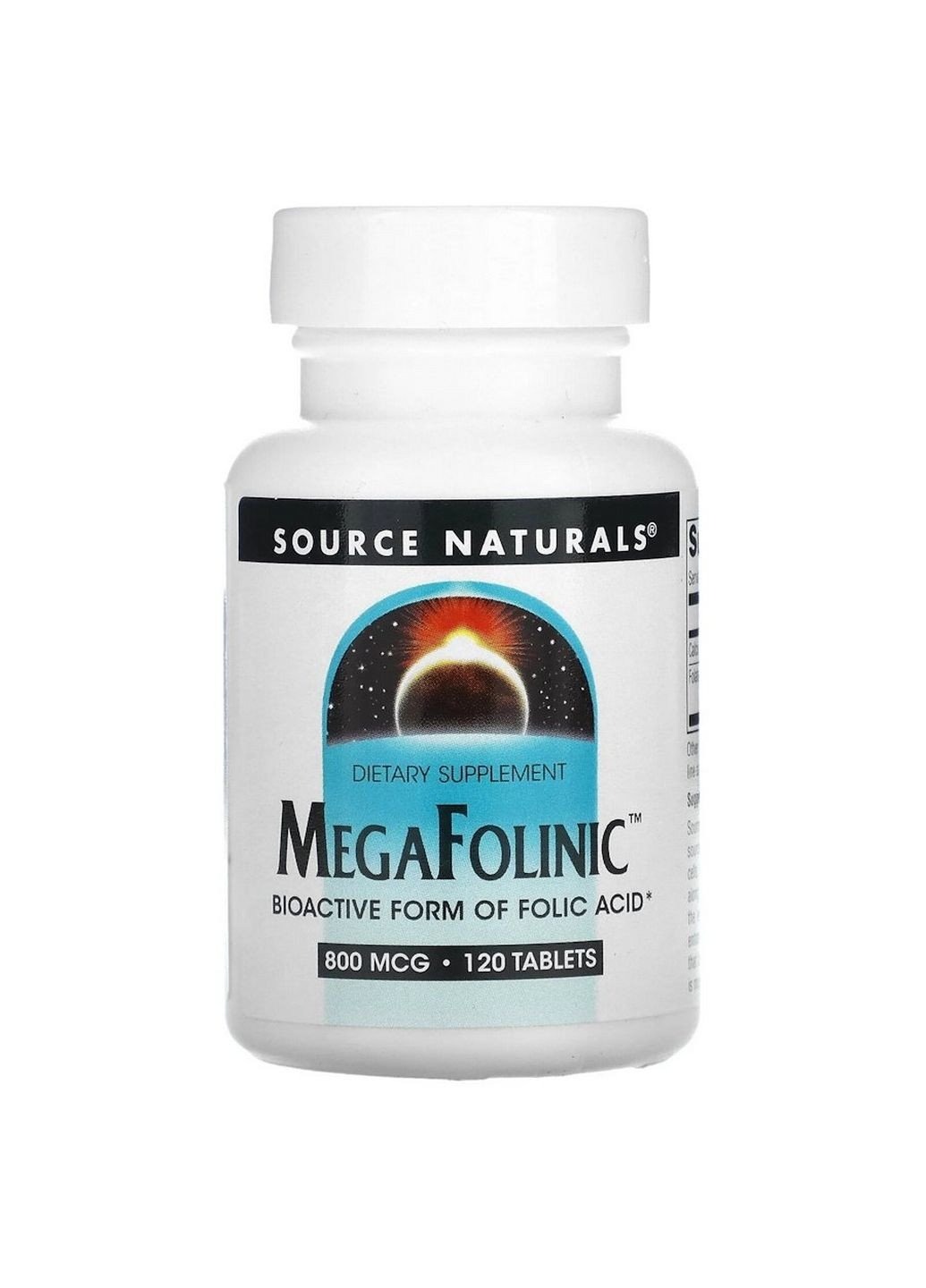 Витамины и минералы MegaFolinic 800 mg, 120 таблеток Source Naturals (294928203)