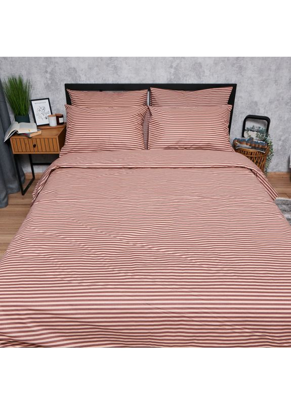 Комплект постільної білизни Бязь Gold Люкс «» King Size 220x240 наволочки 4х70х70 (MS-820005919) Moon&Star Autumn Stripes (356113189)