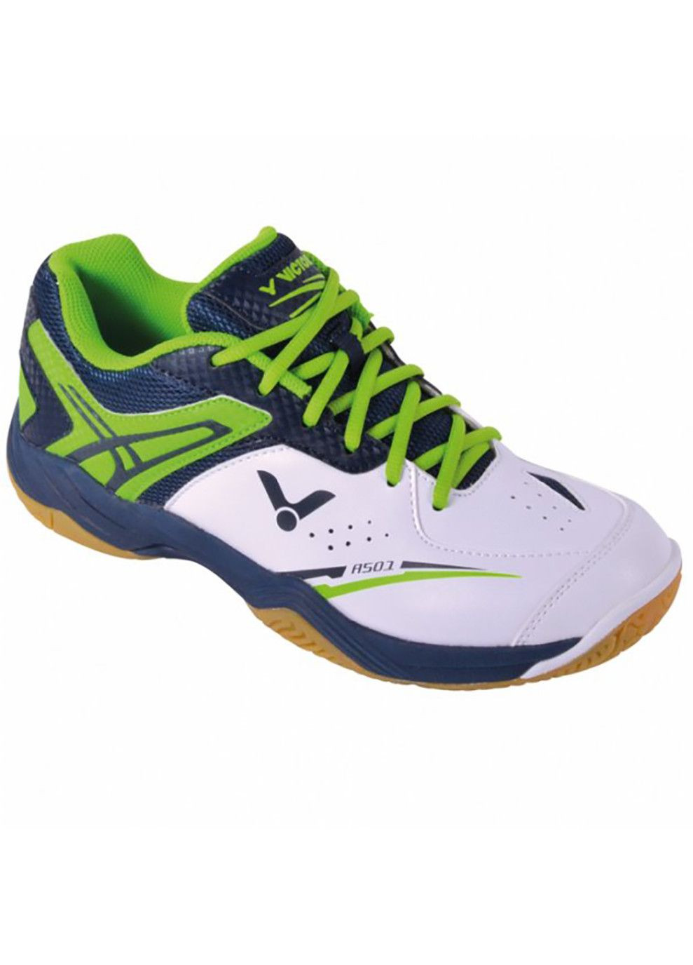 Синие демисезонные кроссовки мужские для сквоша a501 indoor white/green unisex Victor