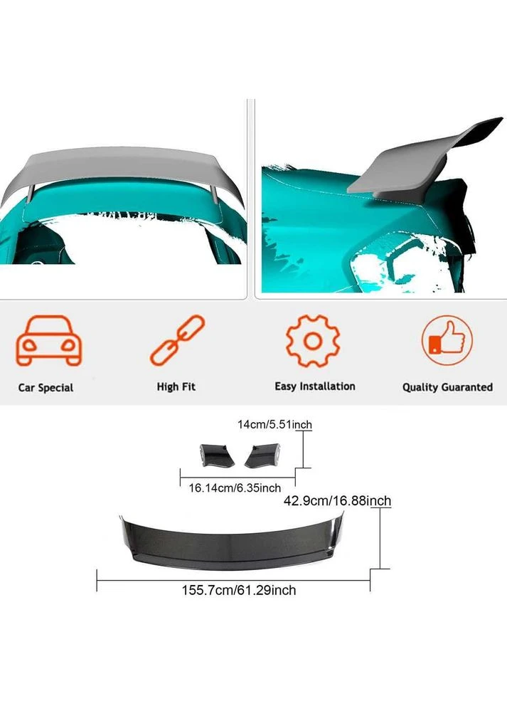 Спойлер V6 (чорний глянець) для 2 серія G42 2021- рр BMW (389786334)