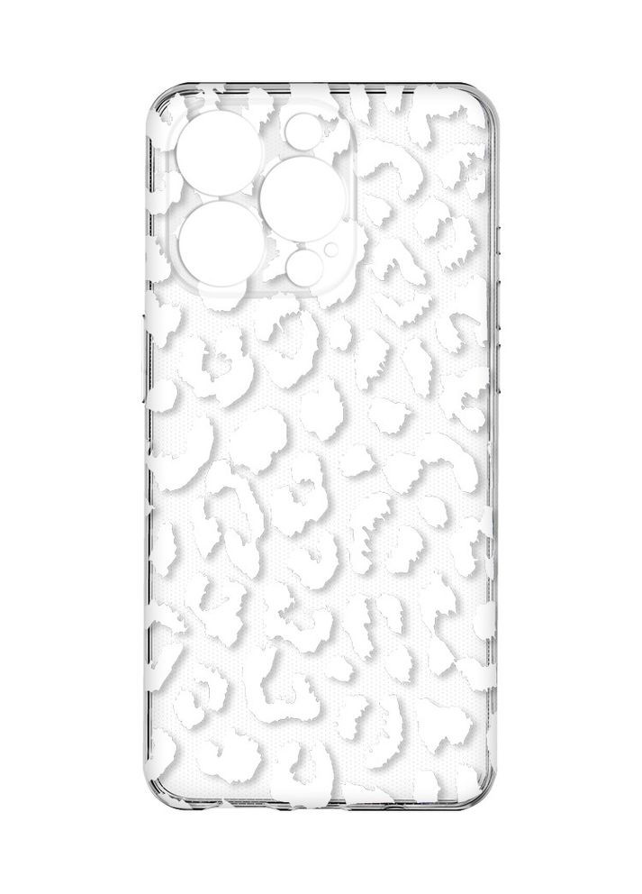 Прозрачный чехол с защитой камеры на iPhone 15 Pro:: Леопардовый принт (принт 375) CASE CONTROL (355392609)