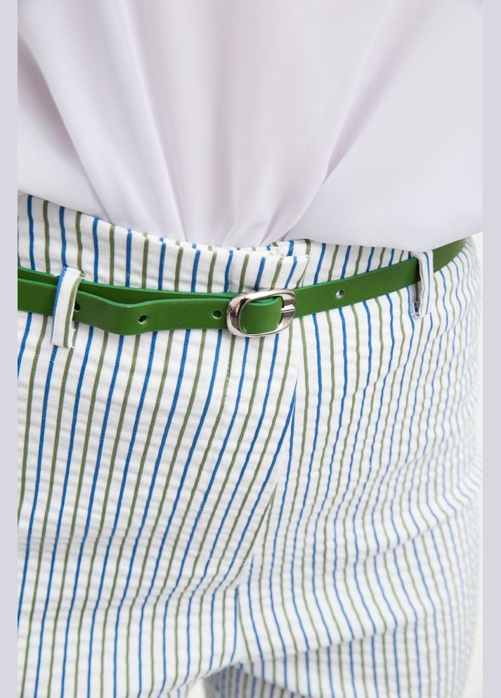 Прямі жіночі штани в смужку, колір Білий, Ager (266815576)