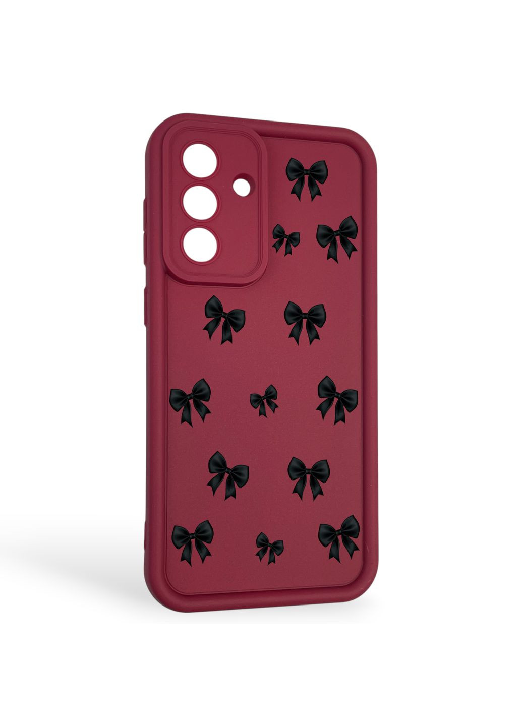 Чохол силіконовий Soft Touch з 3D принтом для Galaxy A36 5G (SM-A366U) бордовий (Повний захист камери) Samsung (371652982)