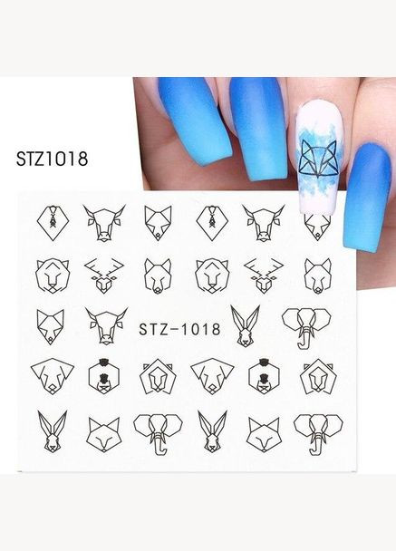 Слайдер-дизайн водные наклейки для ногтей, нейлкруст, STZ-1018 No Brand (296664825)