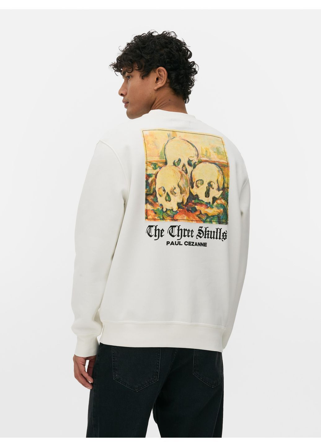 Молочний світшот фліс,молочний з принтом, Primark (368150883)