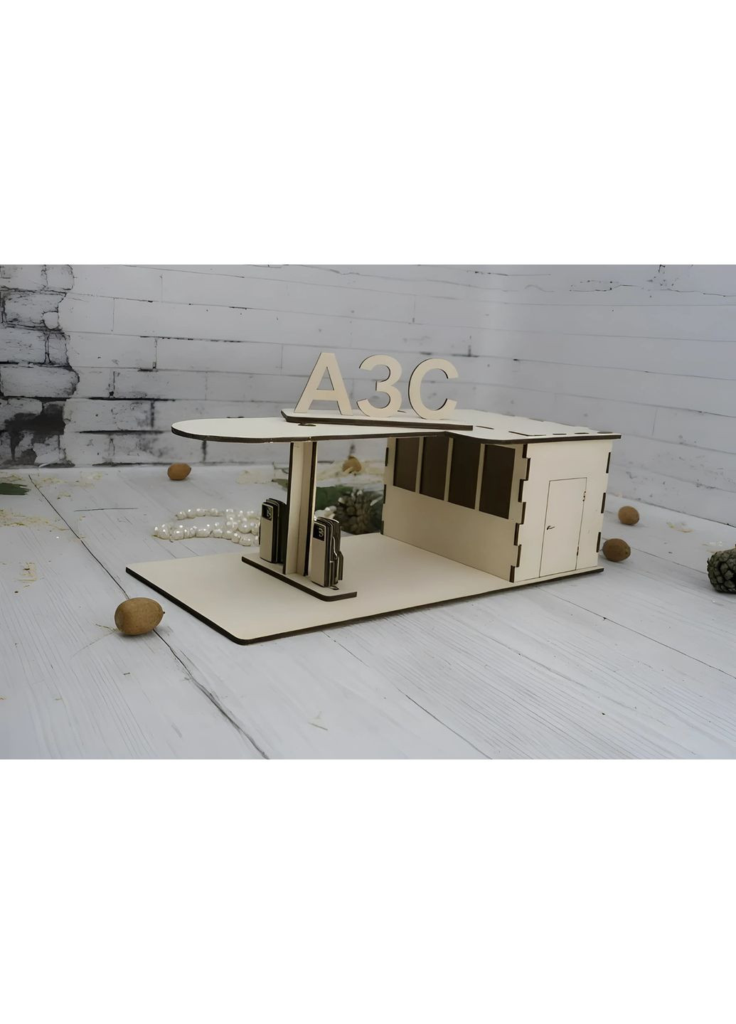 Игрушка "Автозаправочная станция". Из дерева. No Brand (361203680)
