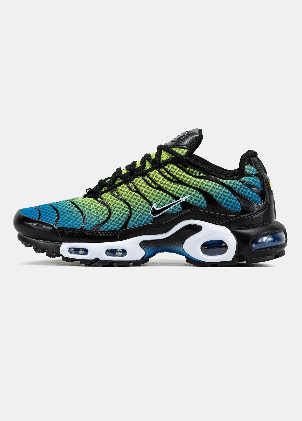 Синие демисезонные кроссовки мужские nike air max tn plus blue yellow black | найк аир макс тн плюс синие желтые черные No Brand