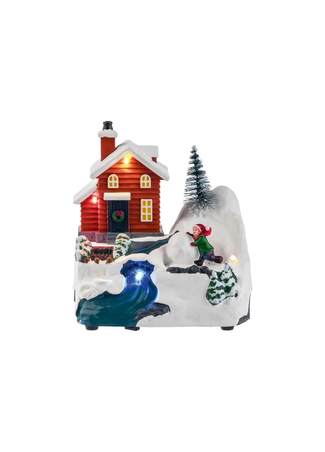 Музыкальная новогодняя композиция Рождественская деревня с LED-подсветкой и подвижной фигуркой Livarno home (369653666)