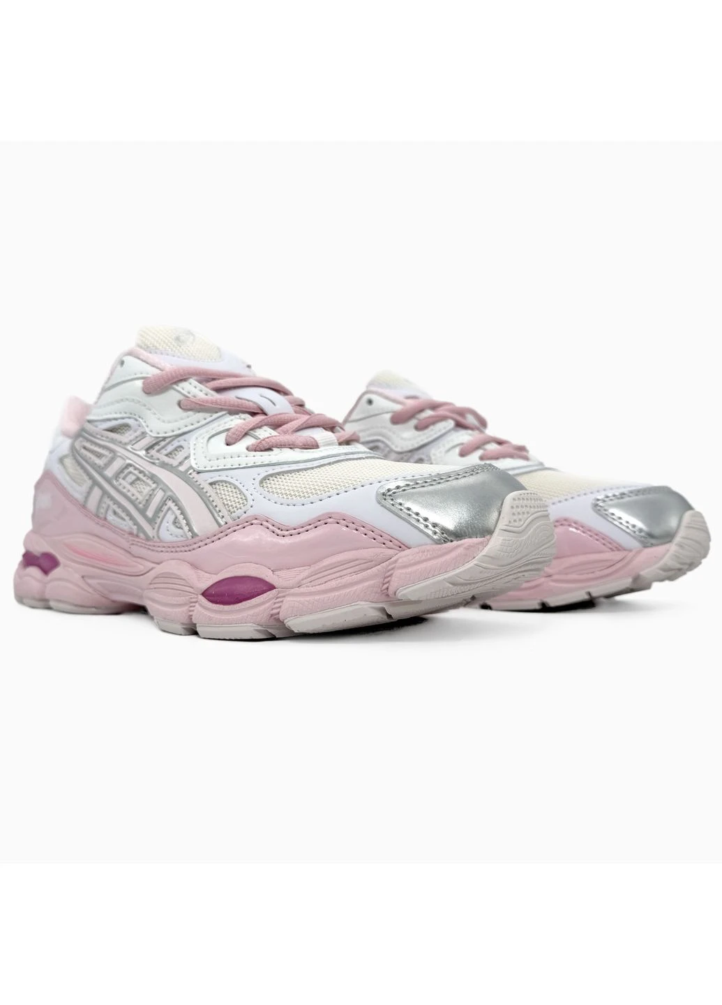 КРОСІВКИ ЖІНОЧІ ASICS GEL-NYC SILVER/PINK АСІКС ГЕЛЬ НЮК СІРІ No Brand сірі демісезони (391967693)