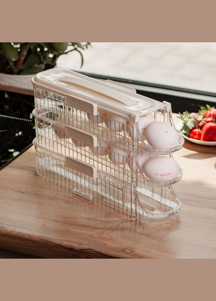Лоток для яиц в холодильник на 3 яруса 32х10х18.5 см HP-27-15 Yiwu (353502865)