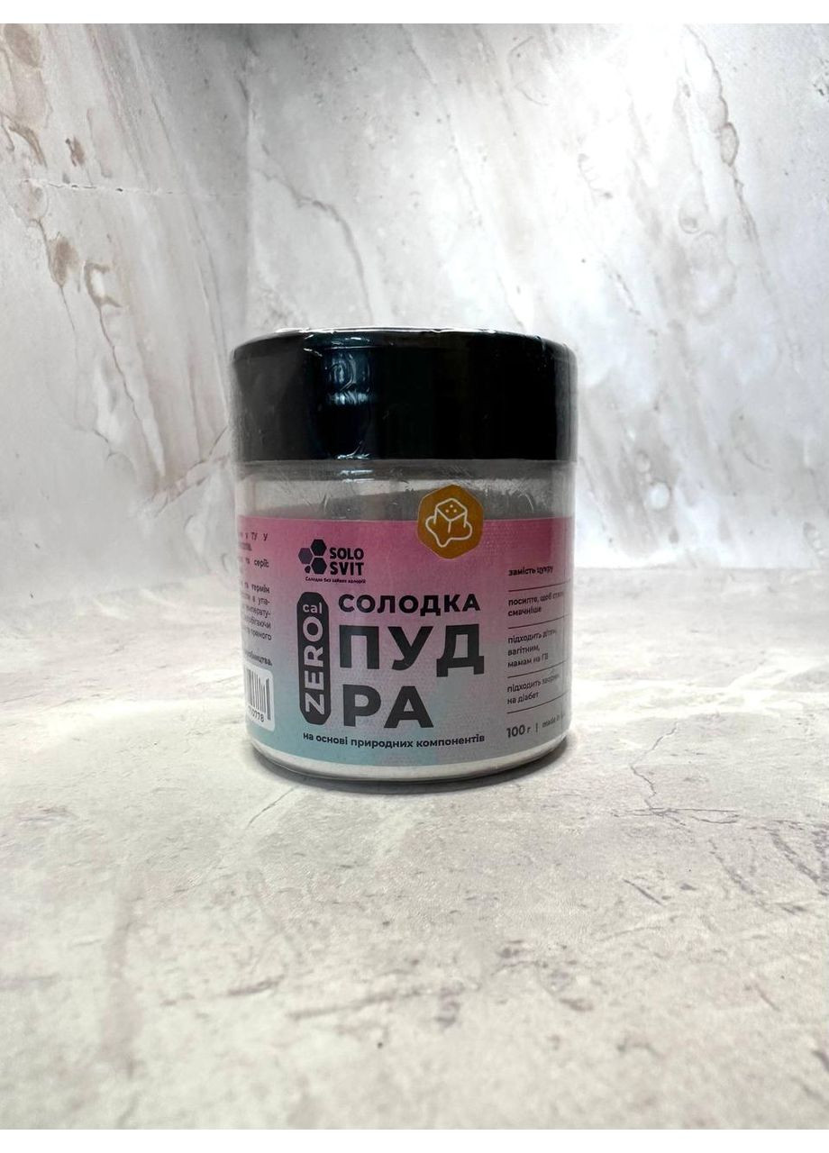 Сладкая пудра 0 калорий SOLOSVIT со вкусом карамели, 100 г No Brand (365873869)