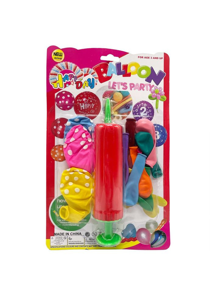 Набор воздушных шаров MK5480 насос, 14 шт, на листе (Красный) No Brand (330610041)