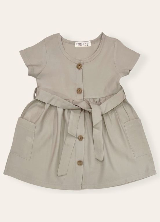 Бежевое платье на пуговицах с карманами 18715 Breeze (306715388)