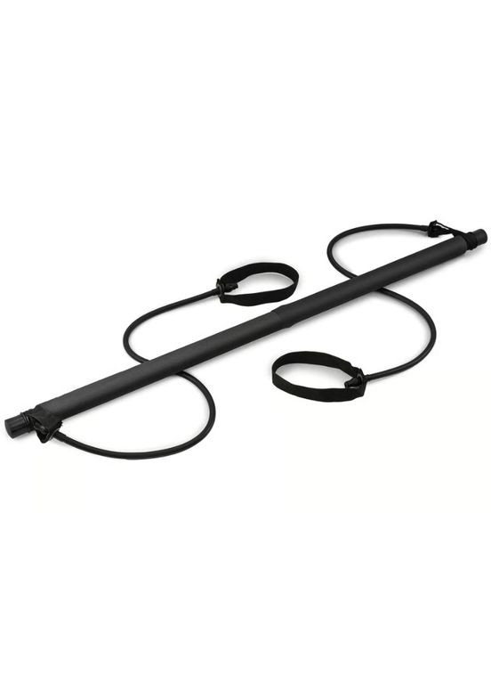 Тренировочная палка с эспандерами HS-T090GS черная Hop-Sport (361952103)
