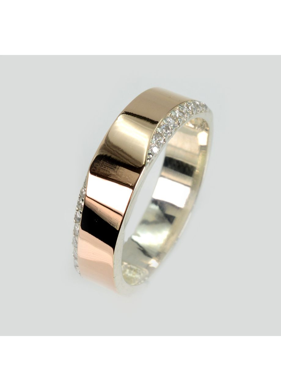Обручальное кольцо серебро с золотом Silver Style (367112636)