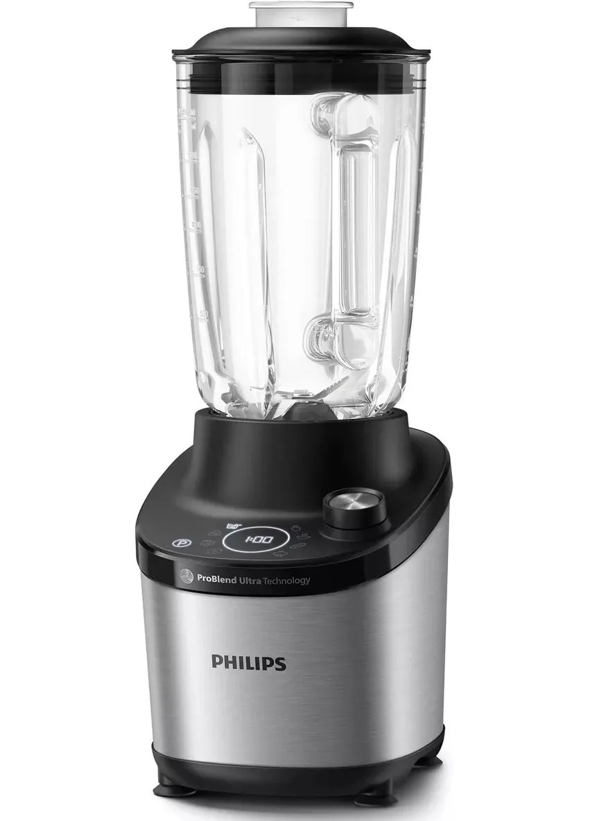 Блендер стационарный 1500Вт, 2000мл, стеклянная чаша, черный Philips (393443271)
