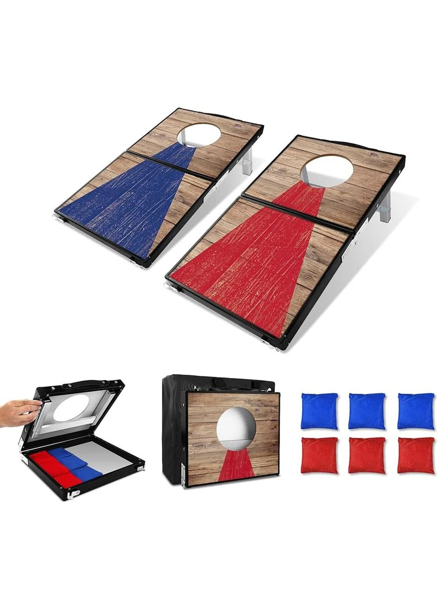 Настольная игра Cornhole NZQXJXZ, портативный набор 2×1 ft, алюминиевый, 2 доски, 6 мешочков No Brand (379076843)