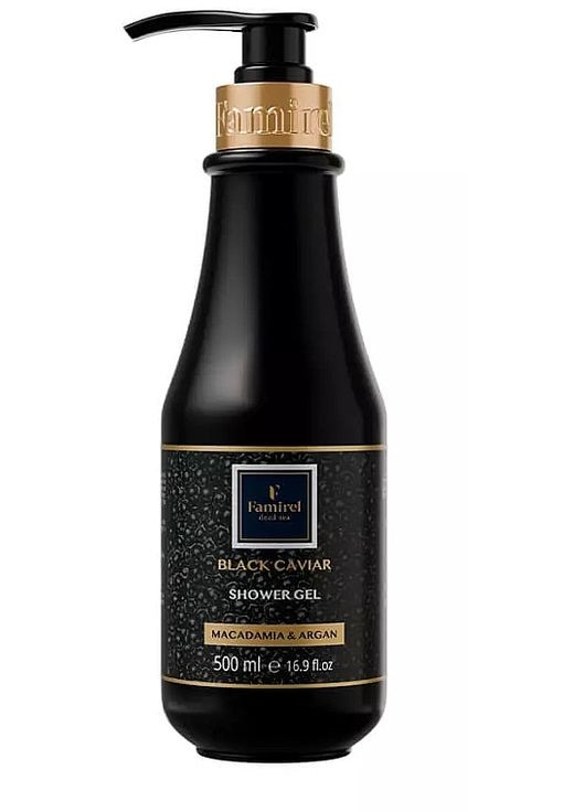 Гель для душа с экстрактом черной икры "Макадамия и Арган" 500ml (1397707-23634271) Famirel (368652391)