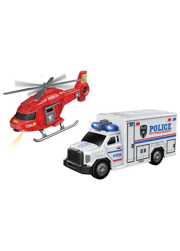Іграшка Поліцейська вантажівка та пожежний гелікоптер 1:20, має рухому частину (CJ-4479359) (7120504) Cars S (361857677)