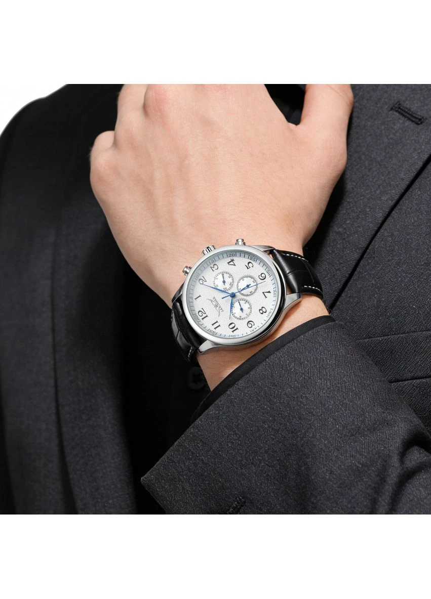 Чоловічий механічний годинник Elite White — Світла сторона вашого стилю Jaragar (386524688)