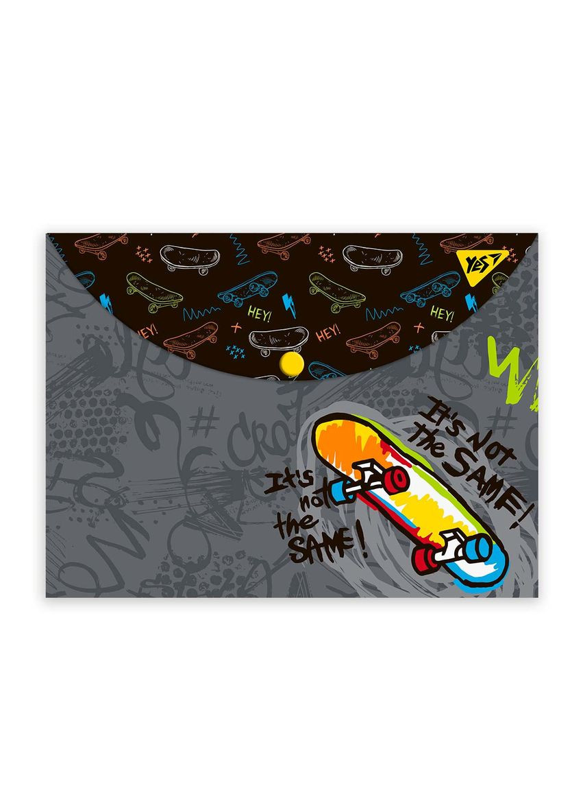 Папка-конверт " " №492014 A4 Skate boom на кнопке Yes (322499402)