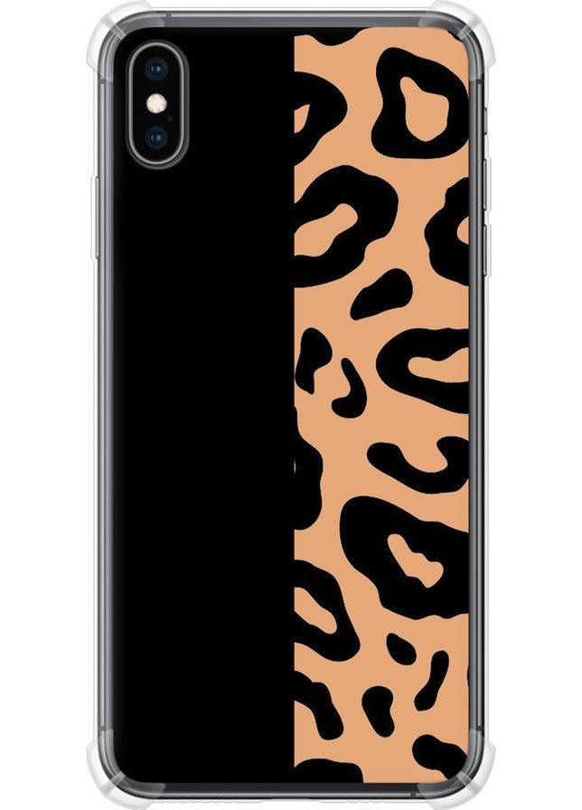 Силіконовий протиударний с посиленими кутами чохол 'Плями леопарда' для Endorphone Apple iPhone XS Max (299171844)