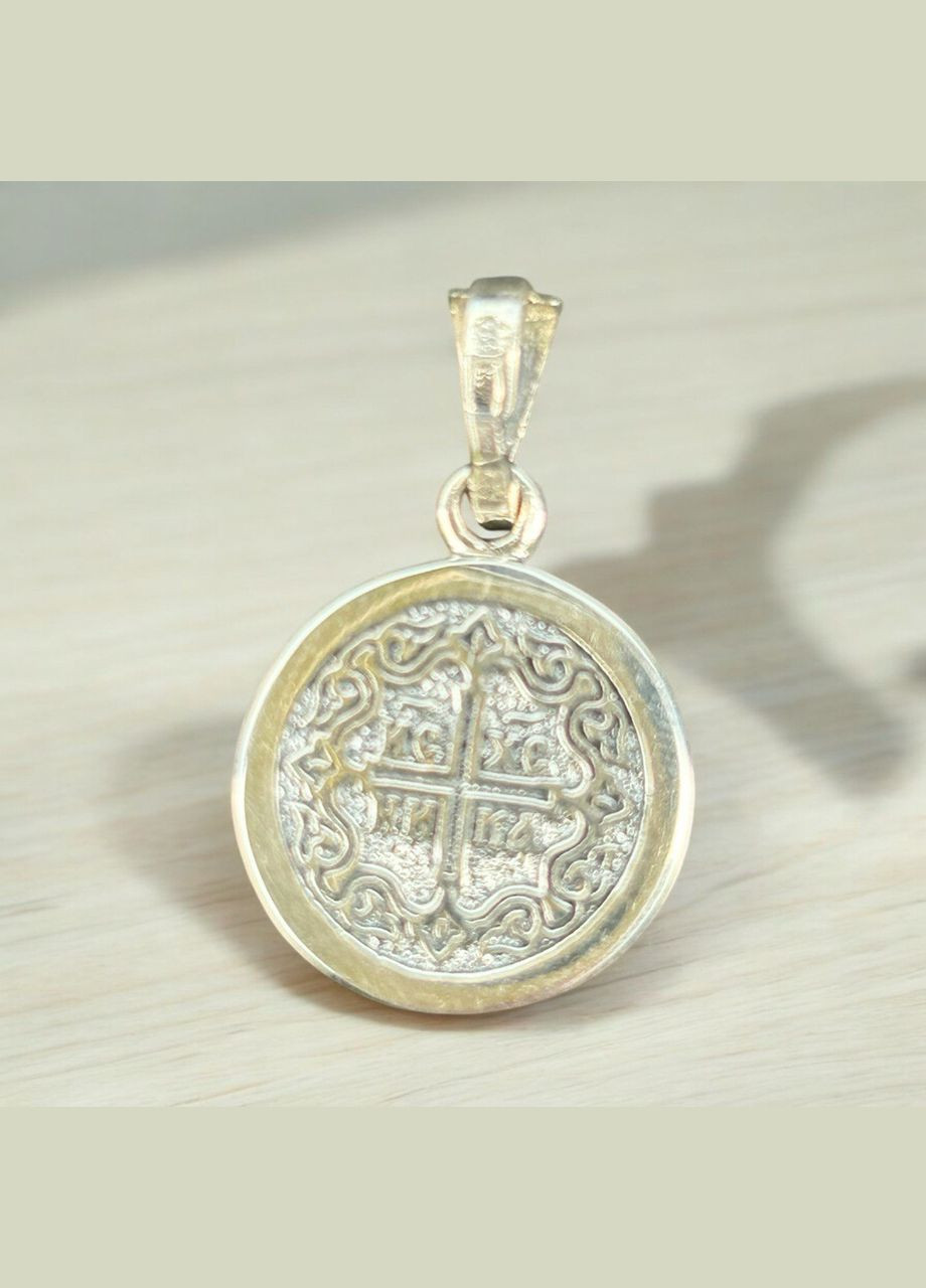 Ладанка серебряная с золотом Ангел Хранитель 494п No Brand (316398559)