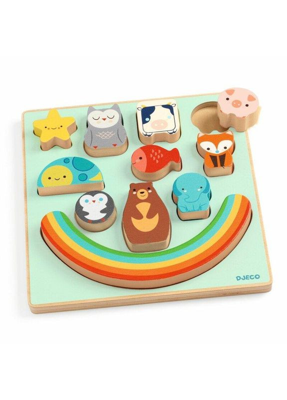 Гра балансир-пазл вкладиш Puzz & Boom Rainbow DJ01076 Djeco (362314078)