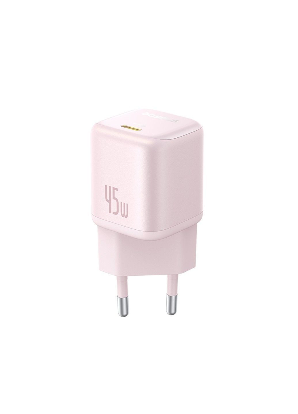Мережевий зарядний пристрій PicoGo GaN Fast Charger 1C 45W EU Baby Pink Baseus (371644485)