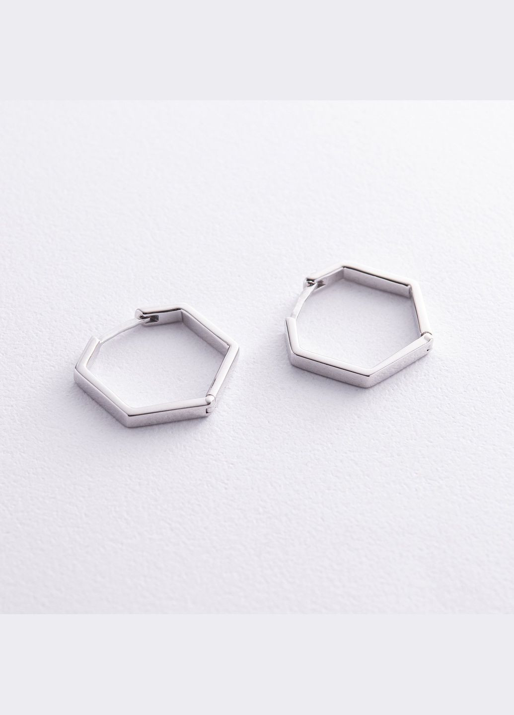 Серебряные серьги Шестиугольники 902-01270 Oniks (264023121)