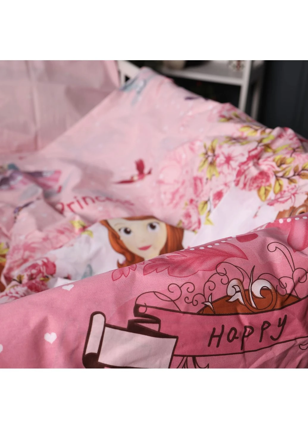 Комплект постільної білизни Ranforce Elite JUNIOR 17-0701 Princess Sofia Полуторний Євро Mirson (399962472)
