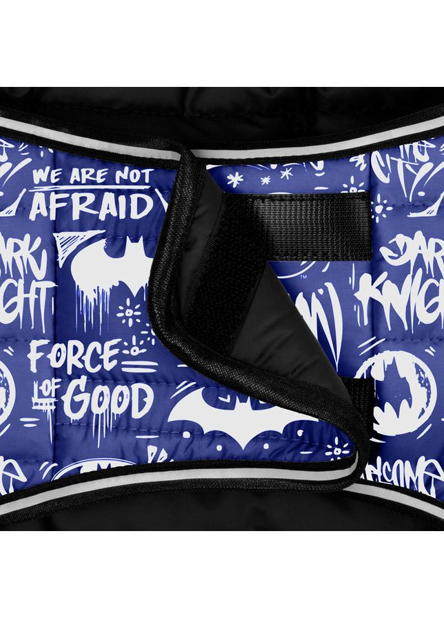 Курточка-накидка для собак Clothes, малюнок "Бетмен біло-блакитний", M, А 37 см, B 52-62 см, С 36-47 см WAUDOG (363200018)